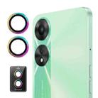 For OPPO A78 4G ENKAY Hat-Prince 9H Rear Camera Lens Aluminium Alloy Tempered Glass Film(Colorful) - 1