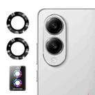 For Samsung Galaxy S25 Edge ENKAY Hat-Prince 9H Rear Camera Lens Aluminium Alloy Tempered Glass Film(Black) - 1