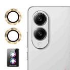 For Samsung Galaxy S25 Edge ENKAY Hat-Prince 9H Rear Camera Lens Aluminium Alloy Tempered Glass Film(Golden) - 1
