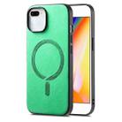 For iPhone 7 Plus / 8 Plus Solid Color Retro Magsafe PU Back Cover Phone Case(Green) - 1