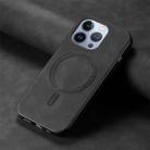 For iPhone 16 Pro Solid Color Retro Magsafe PU Back Cover Phone Case(Black) - 2