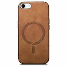 For iPhone 16e Solid Color Retro Magsafe PU Back Cover Phone Case(Brown) - 2