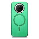 For Huawei Mate 70 Solid Color Retro Magsafe PU Back Cover Phone Case(Green) - 1