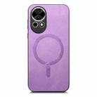 For Huawei Nova 13 / 12 Solid Color Retro Magsafe PU Back Cover Phone Case(Purple) - 2