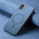 For Samsung Galaxy XCover 7 Solid Color Retro Magsafe PU Back Cover Phone Case(Blue) - 2