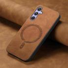For Samsung Galaxy A54 5G Solid Color Retro Magsafe PU Back Cover Phone Case(Brown) - 2