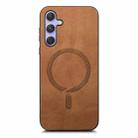 For Samsung Galaxy A54 5G Solid Color Retro Magsafe PU Back Cover Phone Case(Brown) - 3