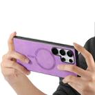 For Samsung Galaxy S25+ 5G Solid Color Retro Magsafe PU Back Cover Phone Case(Purple) - 3