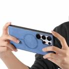For Samsung Galaxy S25+ 5G Solid Color Retro Magsafe PU Back Cover Phone Case(Blue) - 3