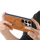 For Samsung Galaxy S25 Ultra 5G Solid Color Retro Magsafe PU Back Cover Phone Case(Brown) - 3