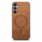 For Samsung Galaxy A16 Solid Color Retro Magsafe PU Back Cover Phone Case(Brown) - 2