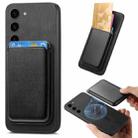 For Samsung Galaxy S23+ 5G Retro Magsafe Card Bag PU Back Cover Phone Case(Black) - 1