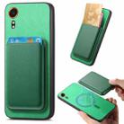 For Samsung Galaxy Xcover 7 Retro Magsafe Card Bag PU Back Cover Phone Case(Green) - 1