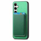 For Samsung Galaxy S25 5G Retro Magsafe Card Bag PU Back Cover Phone Case(Green) - 2