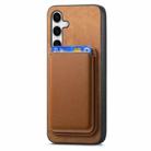 For Samsung Galaxy S25 5G Retro Magsafe Card Bag PU Back Cover Phone Case(Brown) - 2