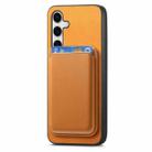 For Samsung Galaxy S25+ 5G Retro Magsafe Card Bag PU Back Cover Phone Case(Yellow) - 2