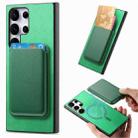 For Samsung Galaxy S25 Ultra 5G Retro Magsafe Card Bag PU Back Cover Phone Case(Green) - 1
