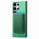 For Samsung Galaxy S25 Ultra 5G Retro Magsafe Card Bag PU Back Cover Phone Case(Green) - 2