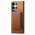 For Samsung Galaxy S25 Ultra 5G Retro Magsafe Card Bag PU Back Cover Phone Case(Brown) - 2