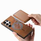 For Samsung Galaxy S25 Ultra 5G Retro Magsafe Card Bag PU Back Cover Phone Case(Brown) - 3