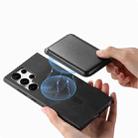For Samsung Galaxy S25 Ultra 5G Retro Magsafe Card Bag PU Back Cover Phone Case(Black) - 3