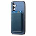 For Samsung Galaxy S24 FE 5G Retro Magsafe Card Bag PU Back Cover Phone Case(Blue) - 2