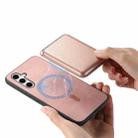For Samsung Galaxy S24 FE 5G Retro Magsafe Card Bag PU Back Cover Phone Case(Pink) - 3