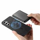 For Samsung Galaxy S24 FE 5G Retro Magsafe Card Bag PU Back Cover Phone Case(Black) - 3