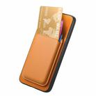 For Samsung Galaxy S25 Edge 5G Retro Magsafe Card Bag PU Back Cover Phone Case(Yellow) - 3