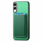 For Samsung Galaxy S25 Edge 5G Retro Magsafe Card Bag PU Back Cover Phone Case(Green) - 2