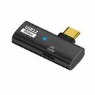 USB-C / Type-C Male to Type-C + USB3.2 Female 10Gbps Data OTG Converter PD 100W Charging Adapter(Black) - 1