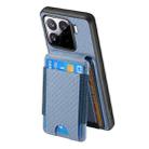 For Xiaomi 15 Carbon Fiber Vertical Flip Wallet Stand Phone Case(Blue) - 3