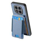 For Xiaomi Redmi Note 14 Pro+ 5G Carbon Fiber Vertical Flip Wallet Stand Phone Case(Blue) - 3
