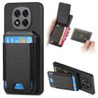 For Xiaomi Redmi Note 14 Pro+ 5G Carbon Fiber Vertical Flip Wallet Stand Phone Case(Black) - 1
