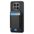 For Xiaomi Redmi Note 14 Pro+ 5G Carbon Fiber Vertical Flip Wallet Stand Phone Case(Black) - 2