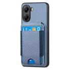 For Redmi Turbo 4 Carbon Fiber Vertical Flip Wallet Stand Phone Case(Blue) - 2