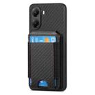 For Xiaomi Poco X7 Pro Carbon Fiber Vertical Flip Wallet Stand Phone Case(Black) - 2