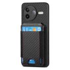 For Redmi K80 / Poco F7 Pro Carbon Fiber Vertical Flip Wallet Stand Phone Case(Black) - 2