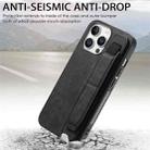 For iPhone 16 Pro Retro Wristband Holder Leather Back Phone Case(Black) - 3