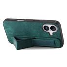 For iPhone 16 Plus Retro Wristband Holder Leather Back Phone Case(Green) - 2