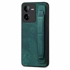 For vivo iQOO Z8 Retro Wristband Holder Leather Back Phone Case(Green) - 1