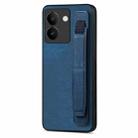 For vivo S17 / S17 Pro / V29 Retro Wristband Holder Leather Back Phone Case(Blue) - 1