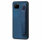 For Realme C21Y Retro Wristband Holder Leather Back Phone Case(Blue) - 1