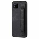 For Realme C20 Retro Wristband Holder Leather Back Phone Case(Black) - 1