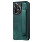For Realme Neo7 Retro Wristband Holder Leather Back Phone Case(Green) - 1