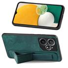 For Realme Neo7 Retro Wristband Holder Leather Back Phone Case(Green) - 3