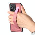 For Realme Neo7 Retro Wristband Holder Leather Back Phone Case(Pink) - 2