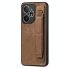 For Realme Neo7 Retro Wristband Holder Leather Back Phone Case(Brown) - 1