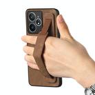 For Realme Neo7 Retro Wristband Holder Leather Back Phone Case(Brown) - 2