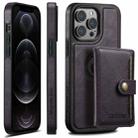For iPhone 12 Pro Suteni M1 Oil Wax MagSafe Detachable Horizontal Card Bag Phone Case(Purple) - 1